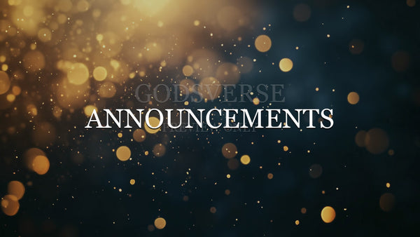 Announcements worship background particle worship