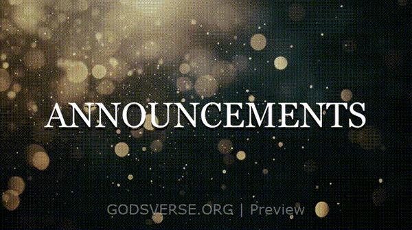 Announcements motion background particle worship