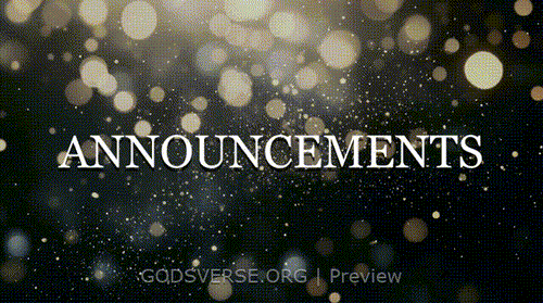 Announcements motion background particle worship