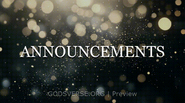 Announcements motion background particle worship