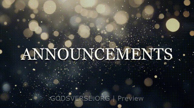 Announcements motion background particle worship