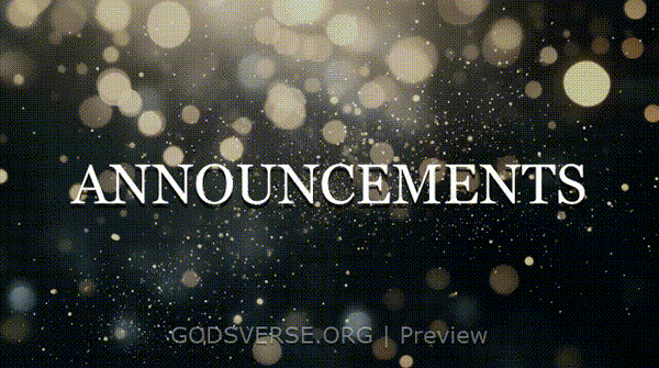 Announcements motion background particle worship