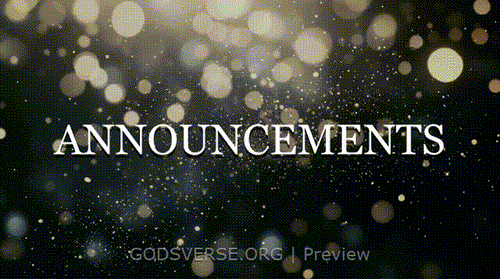 Announcements motion background particle worship