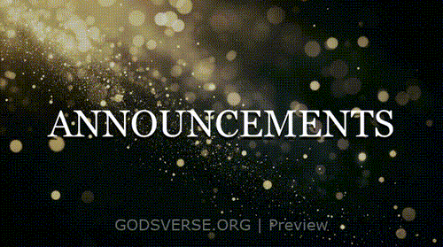 Announcements motion background particle worship
