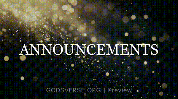 Announcements motion background particle worship
