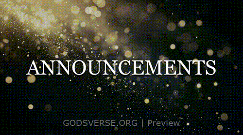 Announcements motion background particle worship