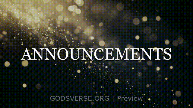 Announcements motion background particle worship
