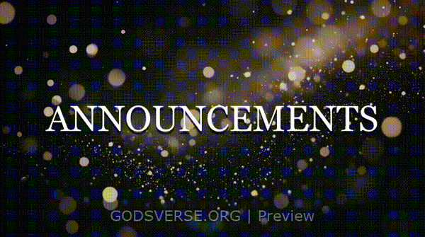 Announcements motion background particle worship
