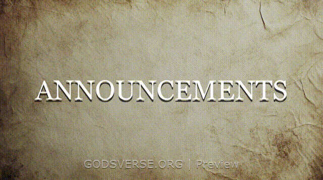 Announcements motion background scripture scroll