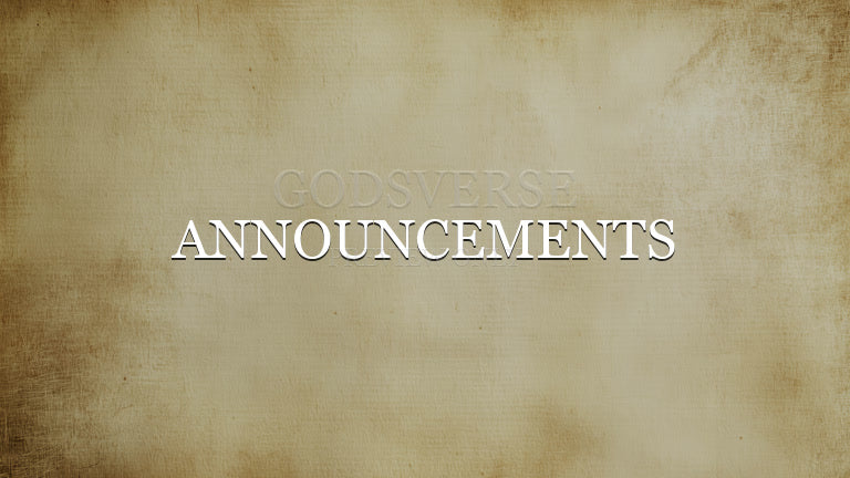 Announcements worship background scripture scroll
