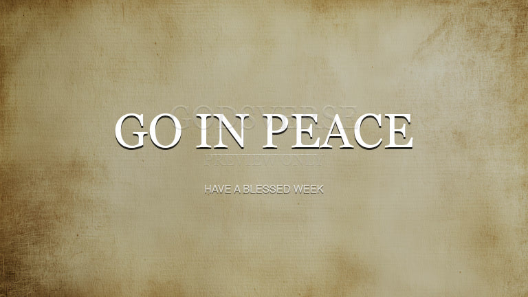 Go In Peace worship background scripture scroll