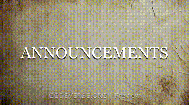 Announcements motion background scripture scroll