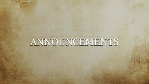 Announcements worship background scripture scroll