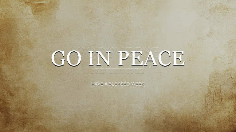 Go In Peace worship background scripture scroll