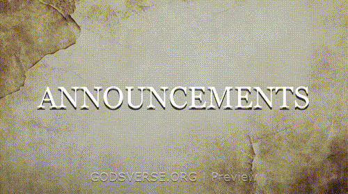 Announcements motion background scripture scroll