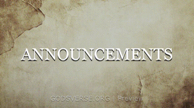 Announcements motion background scripture scroll