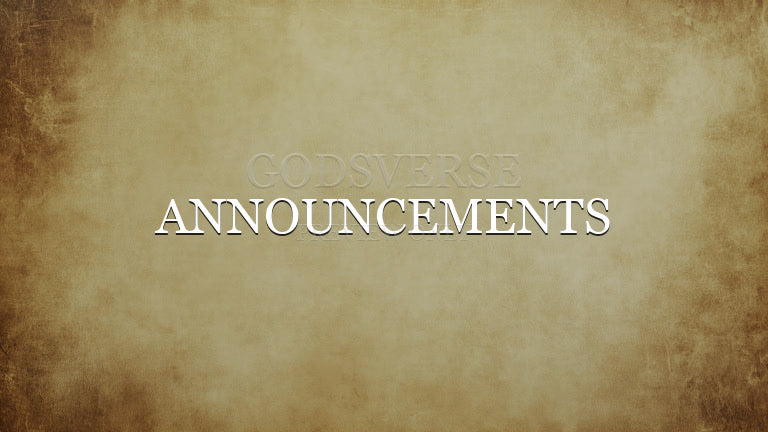 Announcements worship background scripture scroll