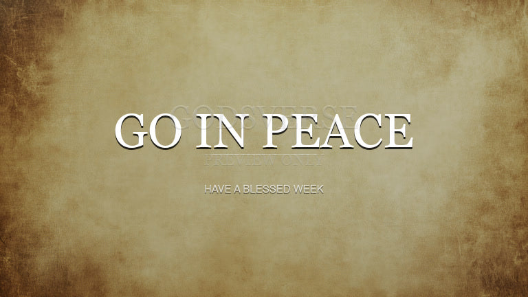 Go In Peace worship background scripture scroll