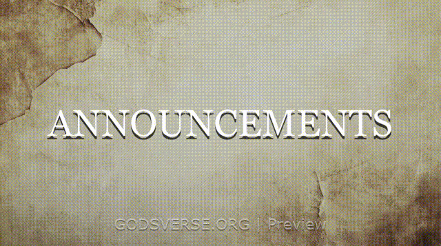 Announcements motion background scripture scroll