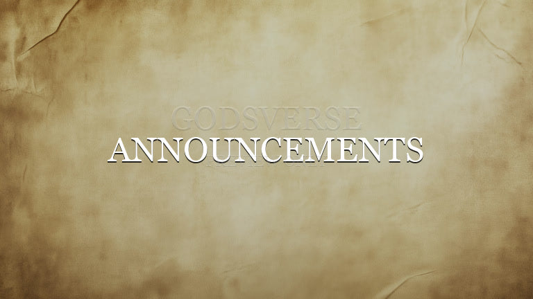 Announcements worship background scripture scroll
