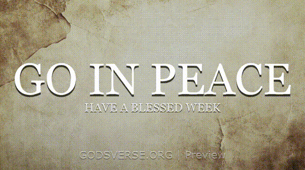 Go In Peace motion background scripture scroll