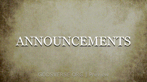 Announcements motion background scripture scroll