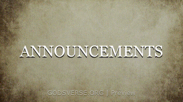 Announcements motion background scripture scroll