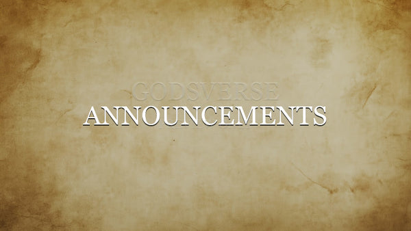 Announcements worship background scripture scroll