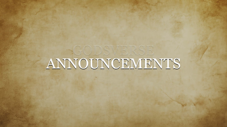 Announcements worship background scripture scroll