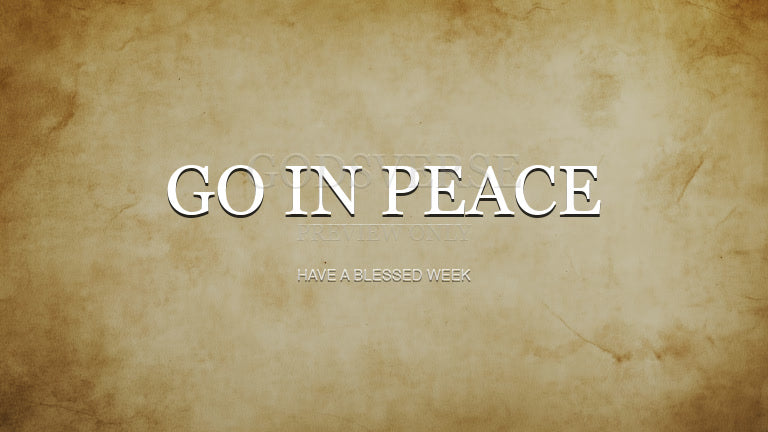 Go In Peace worship background scripture scroll