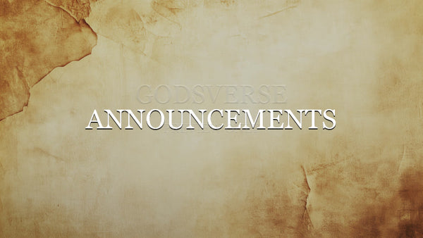 Announcements worship background scripture scroll