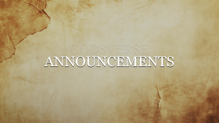 Announcements worship background scripture scroll