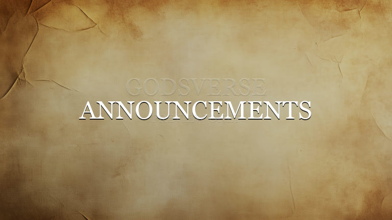 Announcements worship background scripture scroll