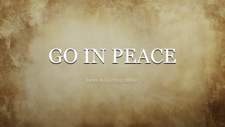 Go In Peace worship background scripture scroll