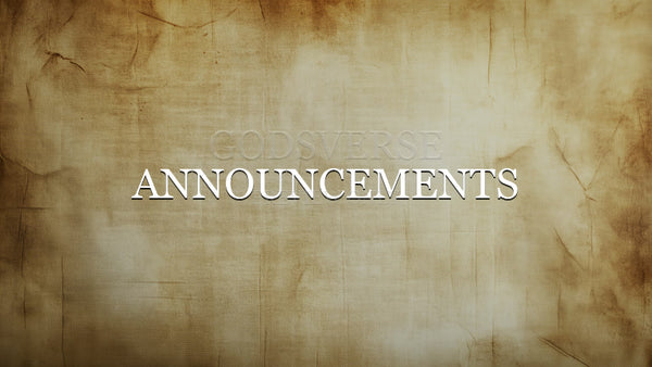 Announcements worship background scripture scroll