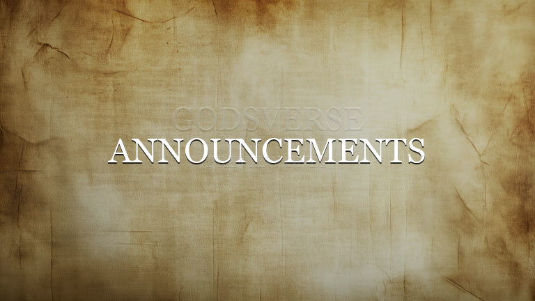 Announcements worship background scripture scroll