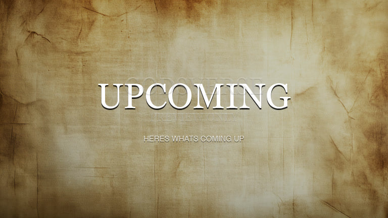 Upcoming worship background scripture scroll