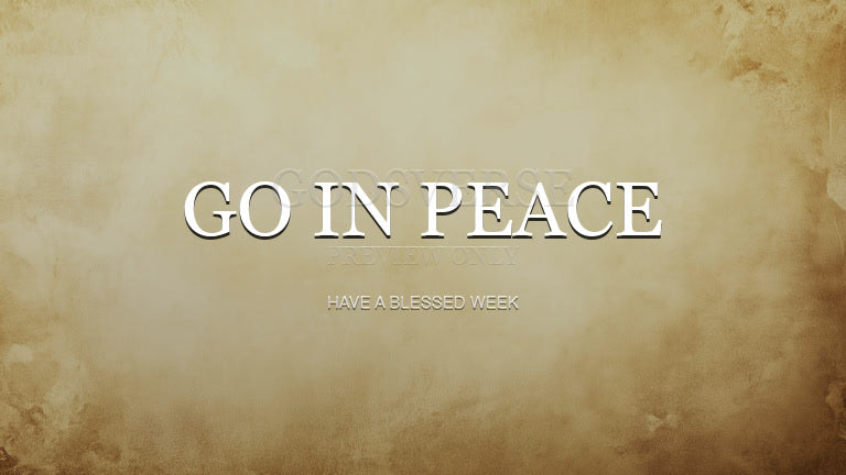 Go In Peace worship background scripture scroll