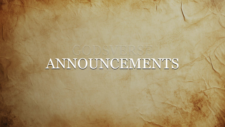 Announcements worship background scripture scroll
