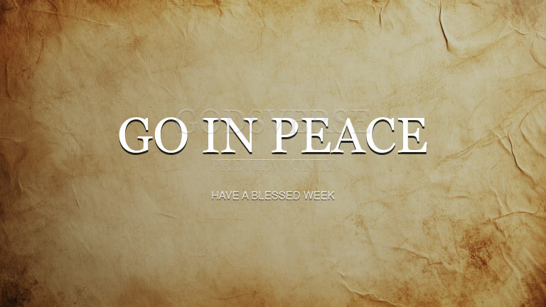 Go In Peace worship background scripture scroll