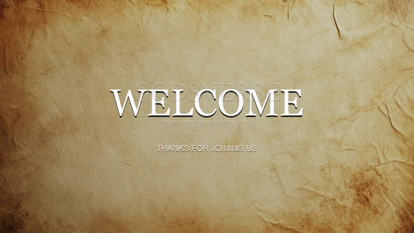 Welcome worship background scripture scroll