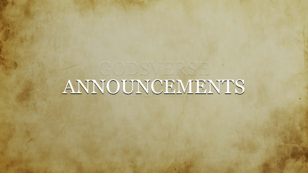 Announcements worship background scripture scroll