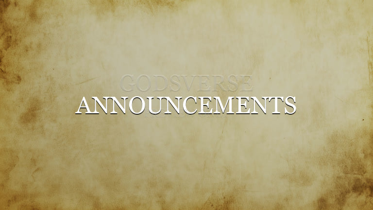Announcements worship background scripture scroll