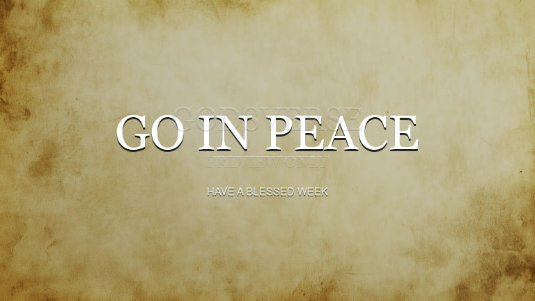 Go In Peace worship background scripture scroll