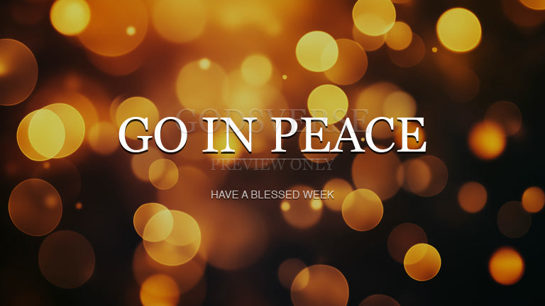 Go In Peace worship background soft bokeh