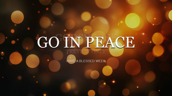 Go In Peace worship background soft bokeh