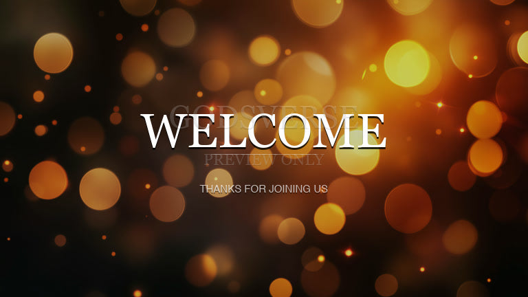 Welcome worship background soft bokeh