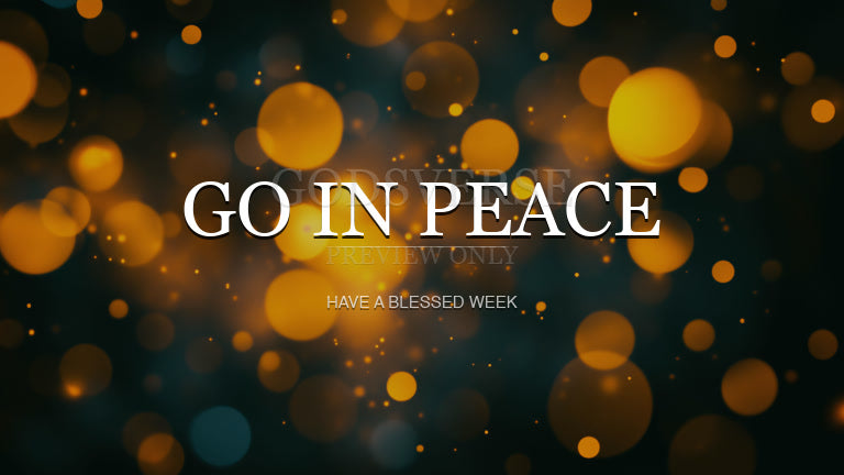 Go In Peace worship background soft bokeh