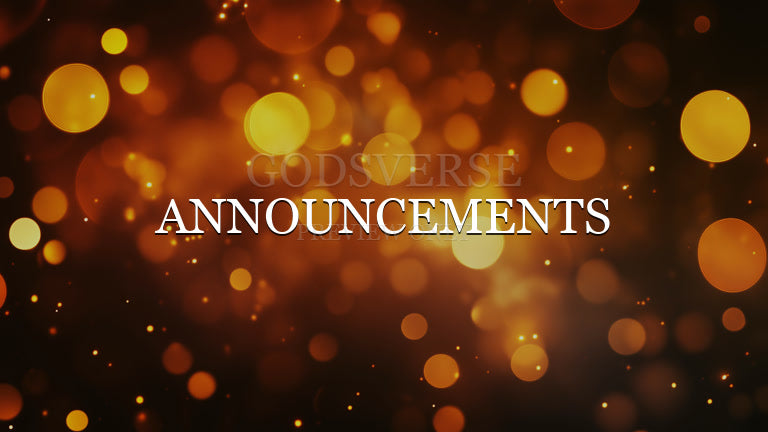 Announcements worship background soft bokeh