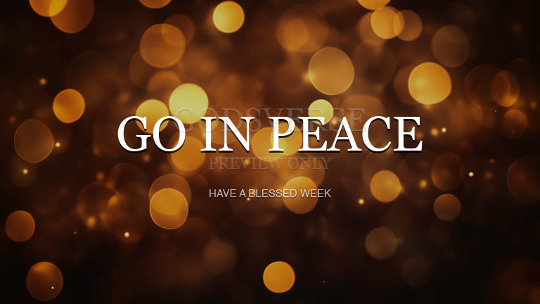 Go In Peace worship background soft bokeh